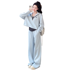 新品~休闲套装打底背心卫衣阔腿裤三件套28639-P169-K278，女装套装/套裙，2B076
