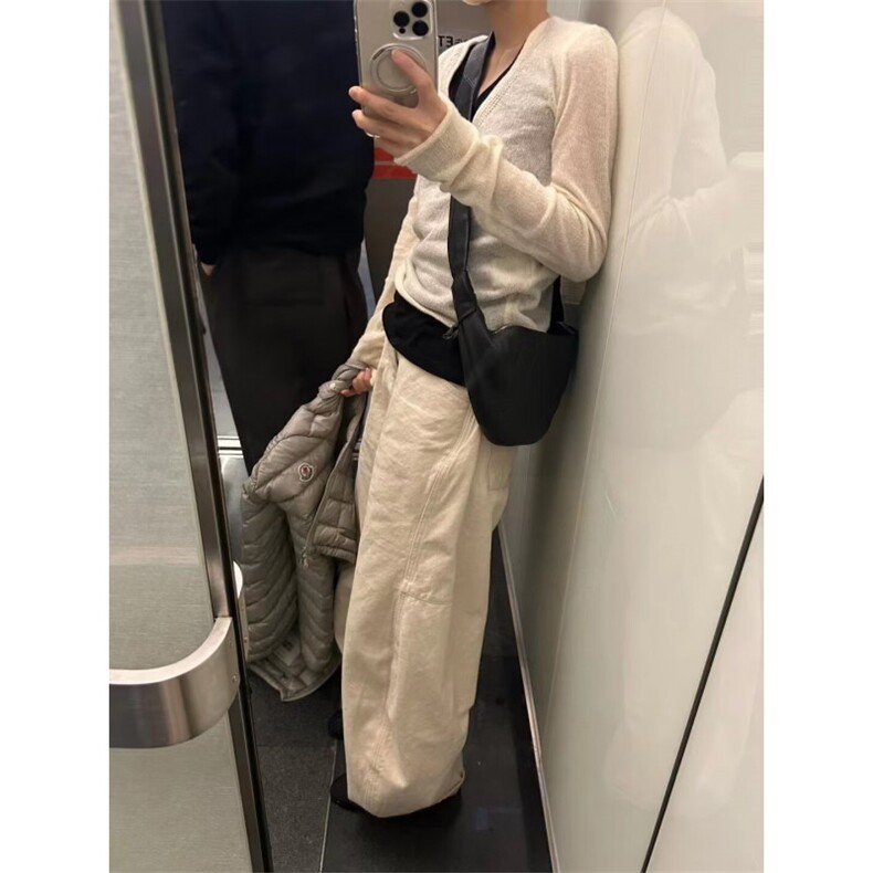 牛仔裤男女春秋新款小众显瘦高级感宽松直筒拖地弯刀裤FK09P57,男装牛仔裤,星座1013-5