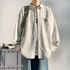衬衫男秋季新款港风宽松长袖灯芯绒大码衬衣CS025-P38(现货），男装衬衫，星座214-3