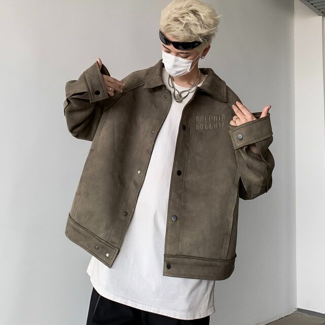 开春美式复古麂皮短款夹克外套男HY680-P89,男装夹克,星座1109-3