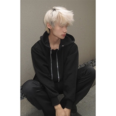 B221美式ins高街双拉链宽松开衫卫衣连帽外套SY2319-P95控128，男装卫衣，电商B221