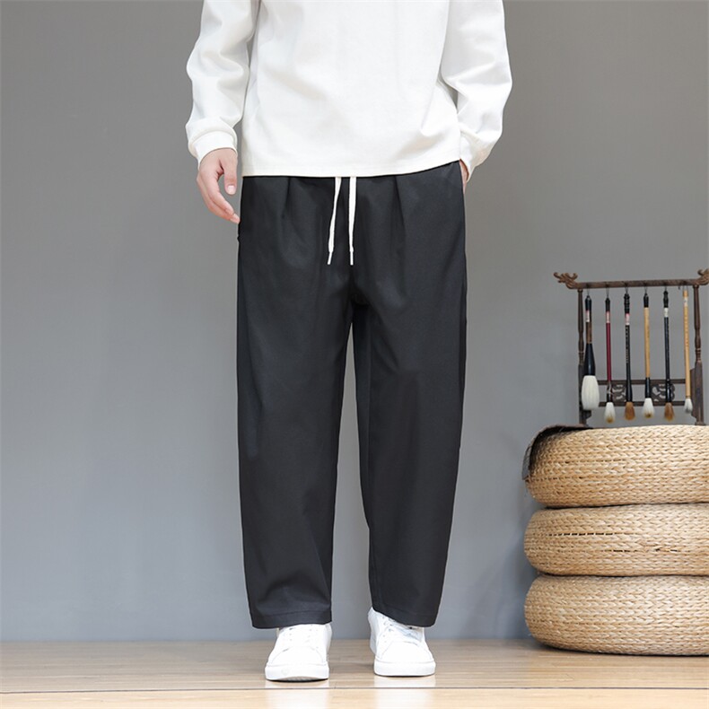 风冬季新款休闲裤男宽松大码日系长裤XZ221-6-K30-P55，男装休闲裤，星座221-6