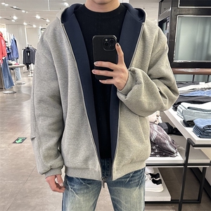 抖音得物高品质二开 25秋冬美式重磅宽松结构双面连帽卫衣外套W68图片