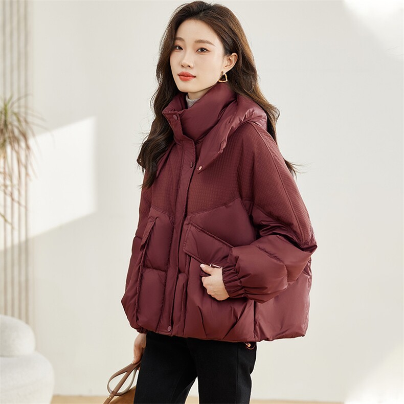 短款羽绒服女冬季小个子高端品牌2025新款大码时尚加厚面包服外套,女装羽绒服,丽影随形