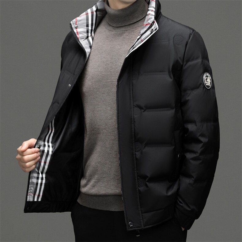 BJY15320钱塘2020-2冬季厚款时尚休闲立领中年男士羽绒服P195,男装羽绒服,钱塘207-2
