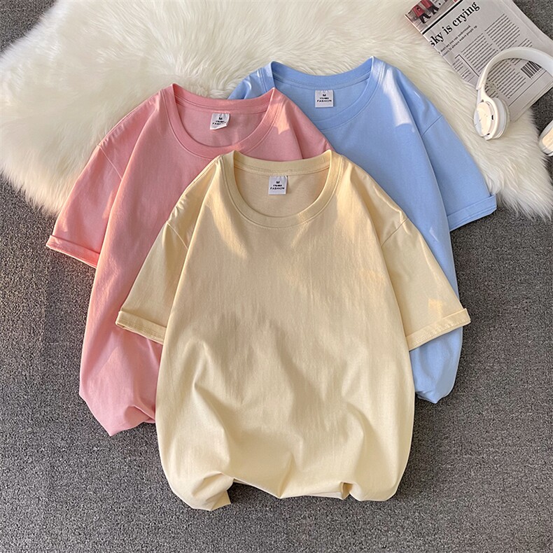 特批新款港风平铺光版200克纯棉T百万库存现货A129-T，男装T恤，电商A129