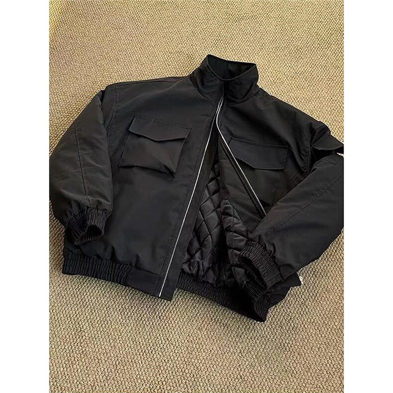 飞行员夹克棉服男冬季教练高级感痞帅立领短款工装外套JKRS316,男装夹克,星座516A