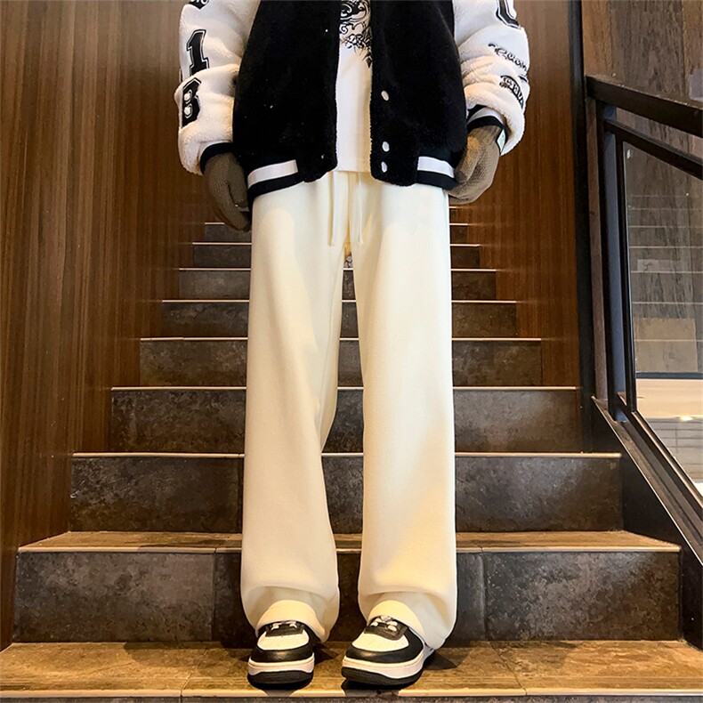 加绒华夫格长裤D2199-TP40控价58港风冬季纯色可二开休闲裤男,男装休闲裤,电商A102-1