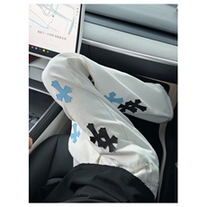 欧美高街轻奢克罗十字架贴标牛仔裤男女网红同款炸街子裤NZX795，男装牛仔裤，星座516A