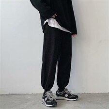 灯芯绒裤子男休闲裤韩版直筒宽松阔腿潮牌抽绳束脚运动kz003-p30，男装休闲裤，星座1008