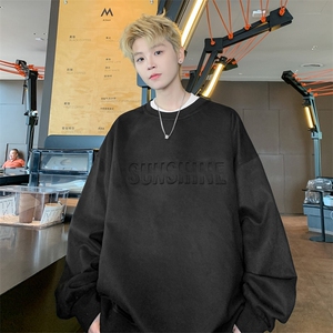 ！2025秋冬新款男士麂皮绒圆领卫衣百搭长袖WYJP01特P38控58图片