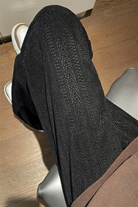 8XL-M麦穗纹雪尼尔阔腿裤男垂感休闲直通裤特大码卫裤K992P50控68图片