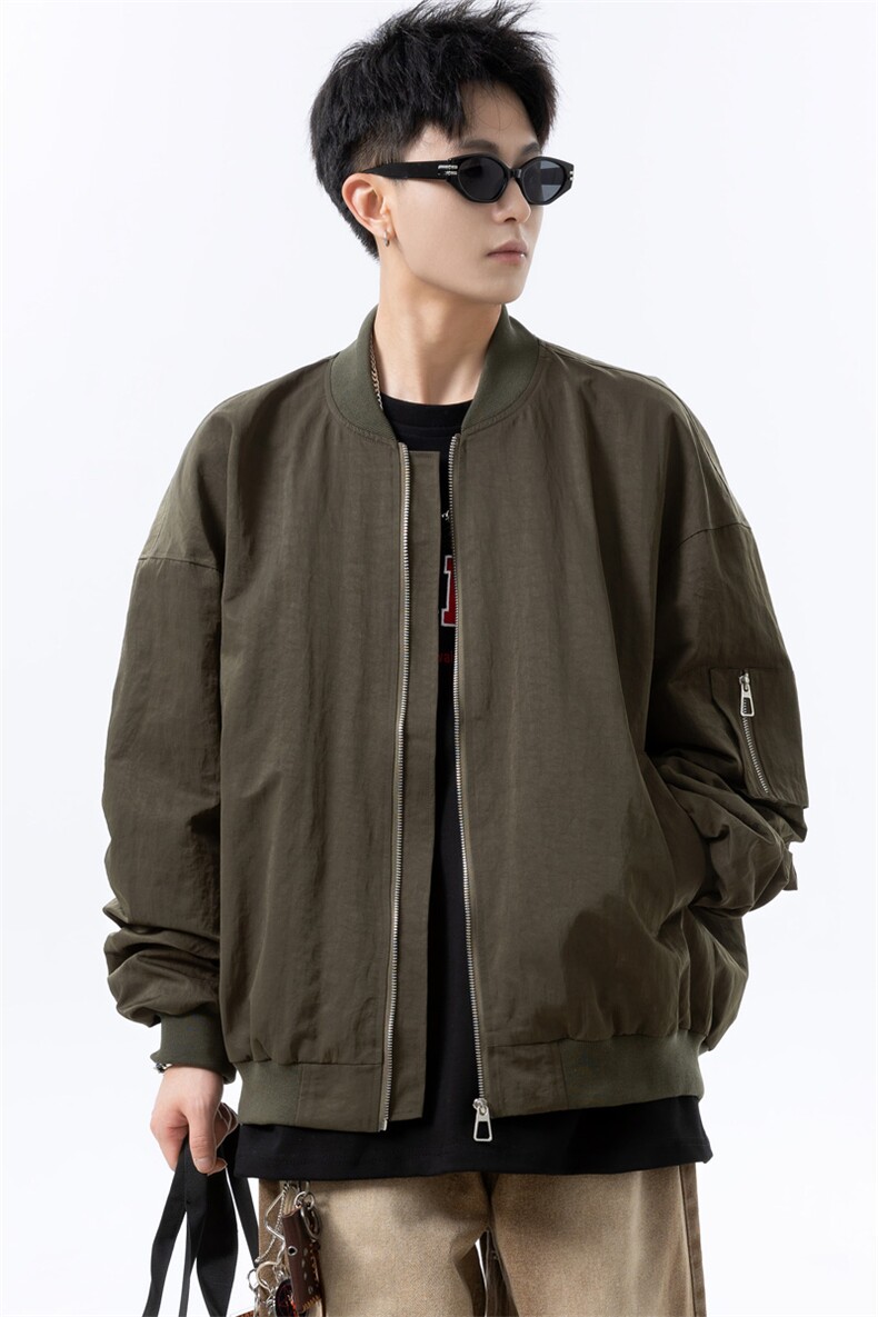 美式飞行员棒球服男秋冬宽松大码潮牌夹克休闲J5011P88,男装夹克,电商A157