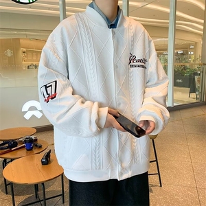 重磅复古美式vibe风棒球服外套男冬季潮男士飞行员夹克冬装 K822图片