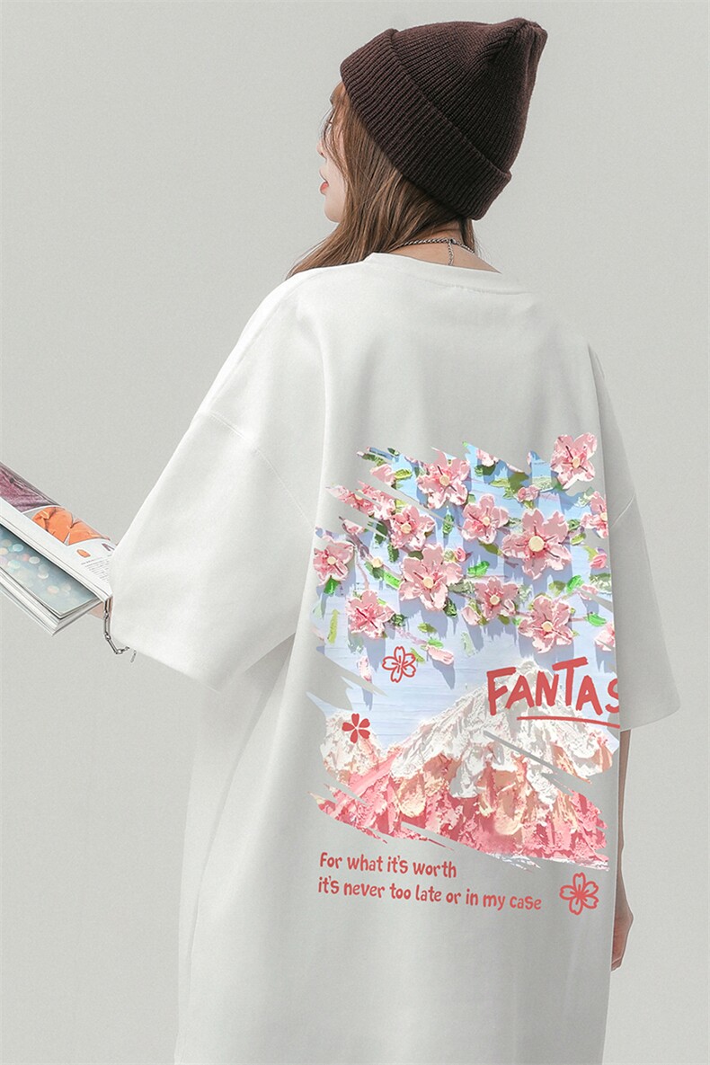 中性风23新款夏季时尚百搭宽松圆领印花短袖T恤T6096P25控38,男装T恤,电商A268