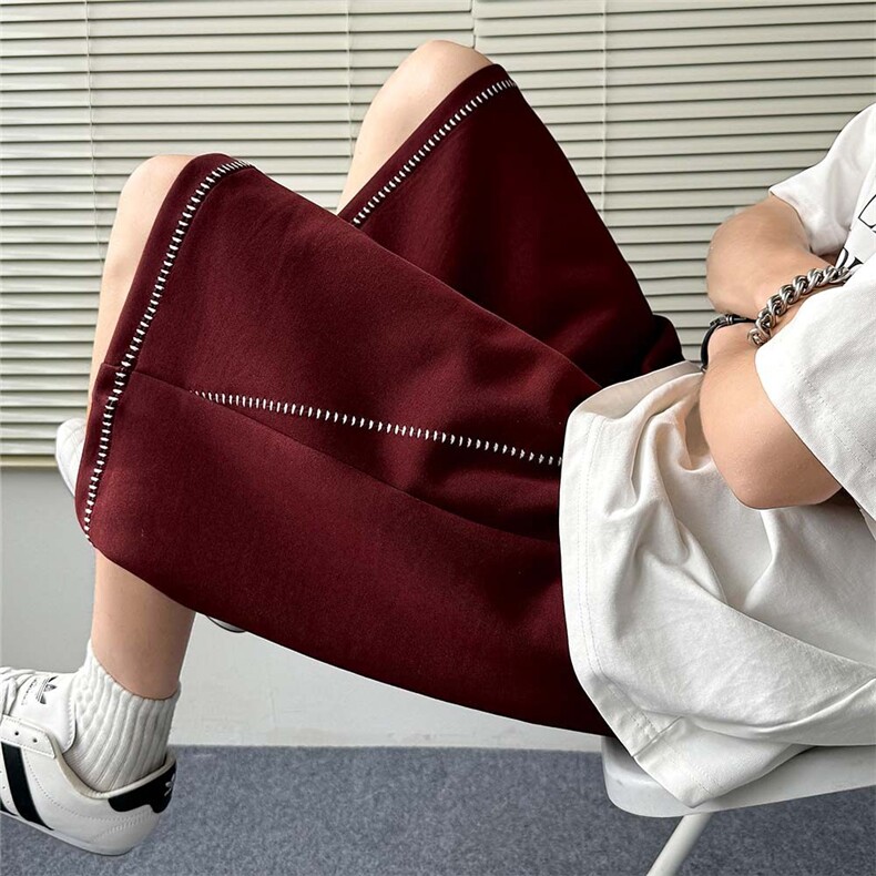 320克一字绣夏季休闲短裤男士潮流五分裤美式潮流裤子P35,男装牛仔裤,电商C306-1