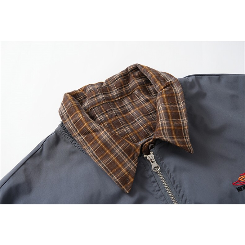 复古拼接格子假两件棒球服夹克男xh161-特80,男装夹克,电商B367