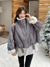 新款！冬装环保皮草两面穿派克服皮毛一体2C133-8990-P225-K328，女装派克服，2C133