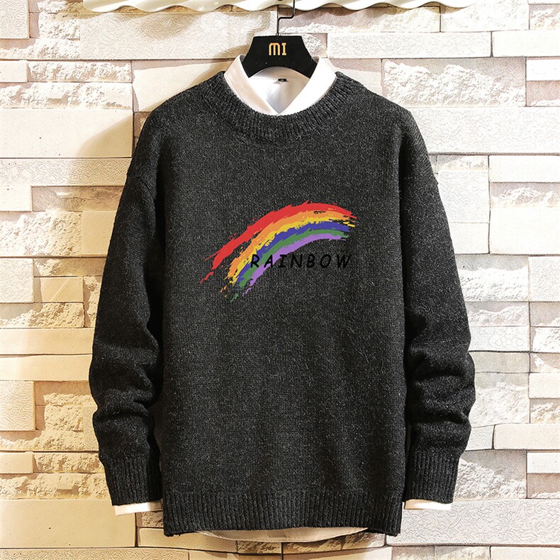 M19064-P45加绒款-P65加厚加绒毛衣男大码毛线衣男针织衫砖墙,男装针织衫/毛衣,电商A040A