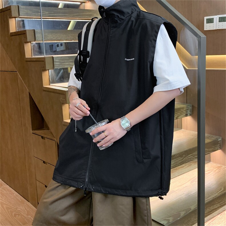 MJ156/P55满天星马甲两面穿休闲男宽松情侣百搭两面服背心外套,男装背心/马甲,电商基地A050