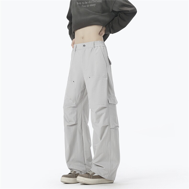 无影墙宽松阔腿弯刀直筒长裤大码M-5XL潮牌工装裤CK78054P55控89，男装工装外套，星座227-7