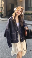 新款大货已出蝙蝠袖牛仔外套2D014-9079-P145-K208，女装短外套，2D014