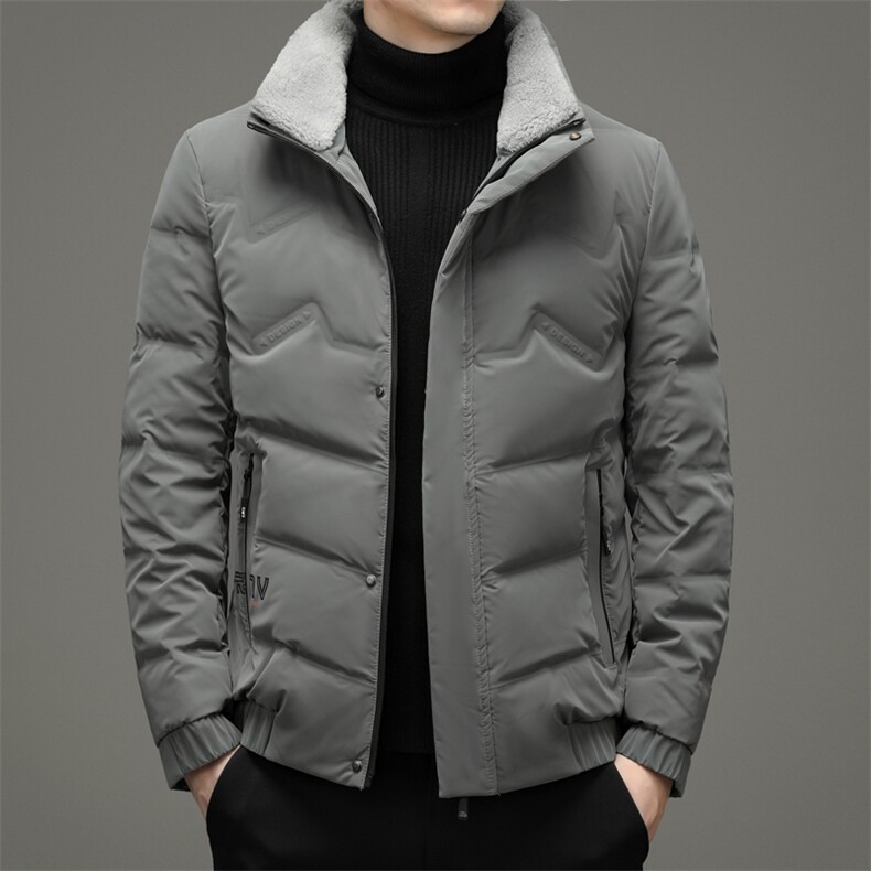 CAH1803钱塘2020-2中年男士商务休闲简约连帽冬季厚款羽绒服P215,男装羽绒服,钱塘207-2