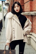 现货冬装2024年新款加绒派克服女韩版宽松加厚冬季大码外套棉袄，女装棉衣/棉服，梦懿尔