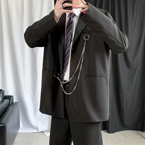 男士休闲西装外套配链条X0Z01P55,男装西服,星座1116-2