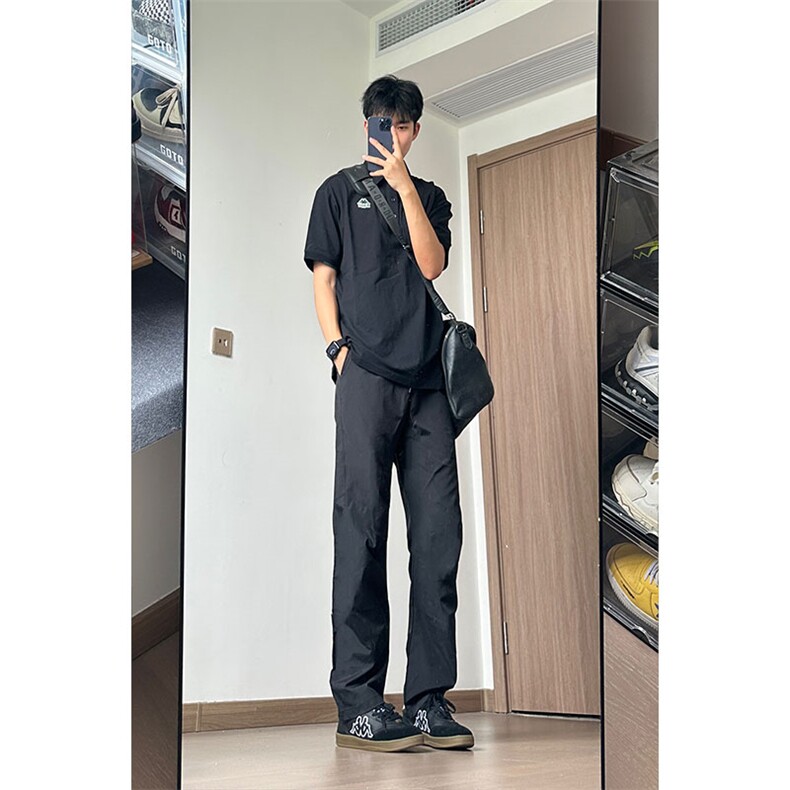 特批35秋冬季美式潮牌舒适复古感纯色系冲锋裤涤纶,男装休闲裤,电商基地A086