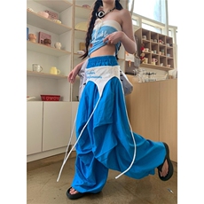 【现货】D5318-特批53美式街头屁帘飘带设计多色打褶堆积感裤子潮，男装休闲裤，星座603-2