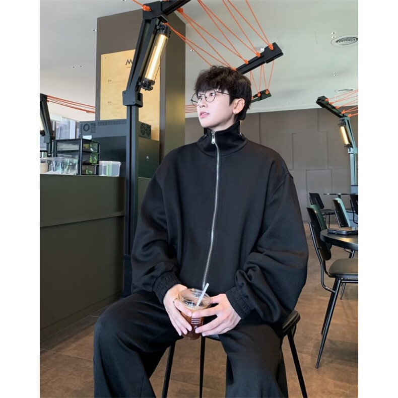 【有货】DQ30-P88休闲运动套装男格雷系穿搭宽松卫衣外套裤子潮,男装休闲套装,星座603-2