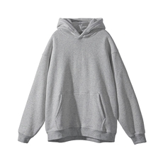 跨境版无帽绳二开秋冬重磅曼巴棉美式宽松纯色连帽卫衣外套DWS66，男装卫衣，电商A486