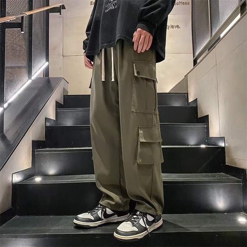 春秋防水冲锋裤男束脚休闲潮牌日系痞帅高街复古工装裤子KD206,男装休闲裤,星座1116A-1（原606A）