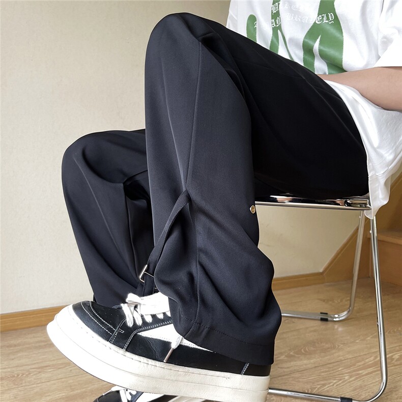 抖音专款夏季冰丝裤宽松休闲裤拖地裤D329-QM593-P65-控108,男装休闲裤,电商D329