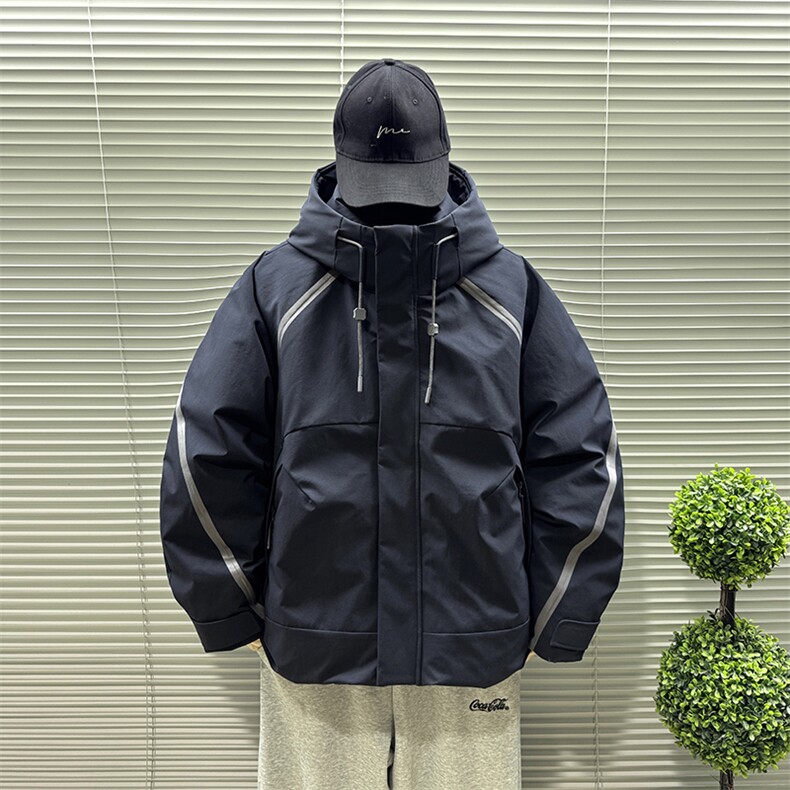 2025新标90白鸭绒工装机能加厚派克男连帽羽绒服外套333-P370,男装羽绒服,钱塘708(原3018)