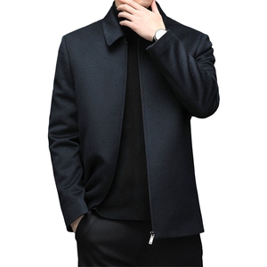 休闲男士羽绒服翻领鹅绒中年男羽绒服外套冬季爸爸装YL6673-P460图片