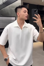 小众别针白色polo衫短袖设计感潮牌t恤TX116特P32，男装T恤，星座908-1