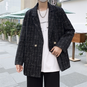 小香风西装外套男2022轻奢高级感轻ins熟风男装小众上衣W1697-P63图片