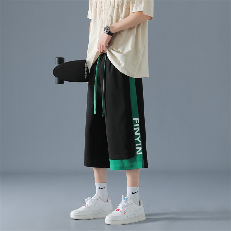 夏季新款韩版潮牌中性风情侣短裤男休闲运动七分中裤3350-P45,男装牛仔裤,电商C305A