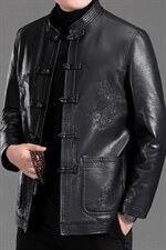 BAMJ-7002钱塘2002-2中年男士春秋季新款休闲商务夹克外套P117，男装皮衣，钱塘207-2