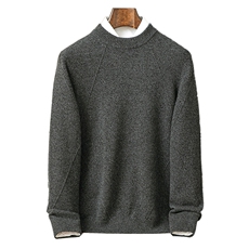 品质男羊绒衫插肩袖设计经典圆领羊绒舒适保暖时尚百搭，男装羊绒套衫，榆莲羊绒