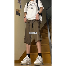 得物品质可二开宽松直筒拖地裤垂感西装裤A422P55控78，男装西服套装，电商A309