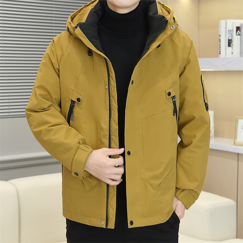 情侣冬款羽绒服男户外冲锋衣连帽男女同款冬加厚外套潮8973-P200,男装羽绒服,星座613B