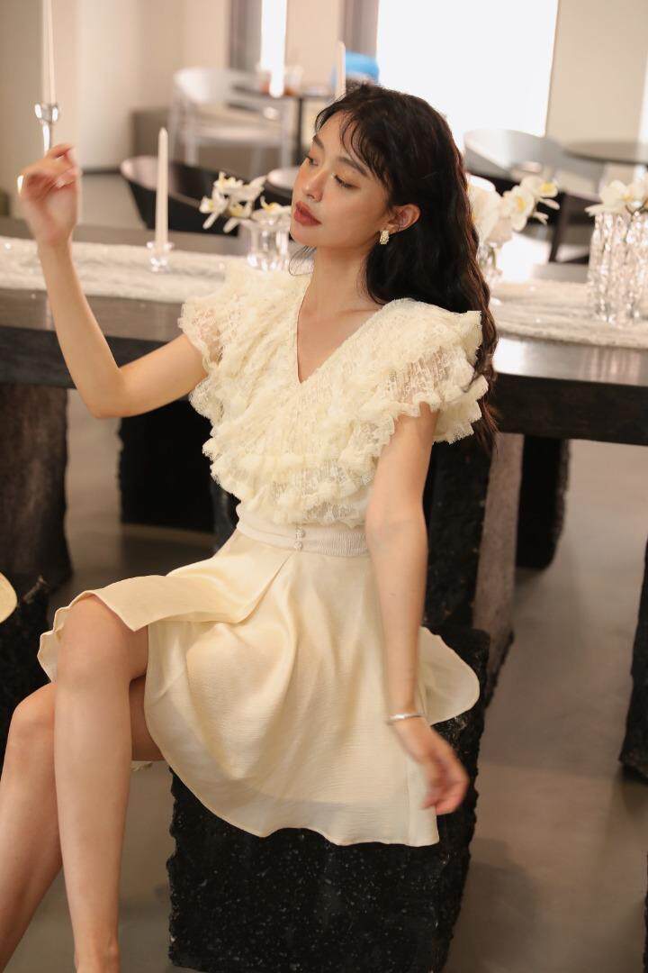 终于出货的必拿款…千金气质…蕾丝两件套裙，其它，GN