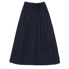 圆领口袋2021年夏季短袖中长款宽松棉时尚舒适半身裙，女装半身裙，雪樱依海