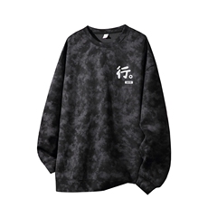 得物供货、重磅420克现货麂皮绒扎染卫衣HD019-1-LY25176ZR-P35，男装卫衣，电商019-1