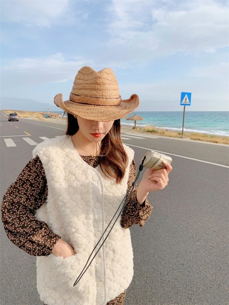 皮毛一体马甲，女装马甲，唯品