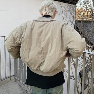小众拉链短款夹克外套男秋季美式复古设计感飞行员棒球服3627-P75图片