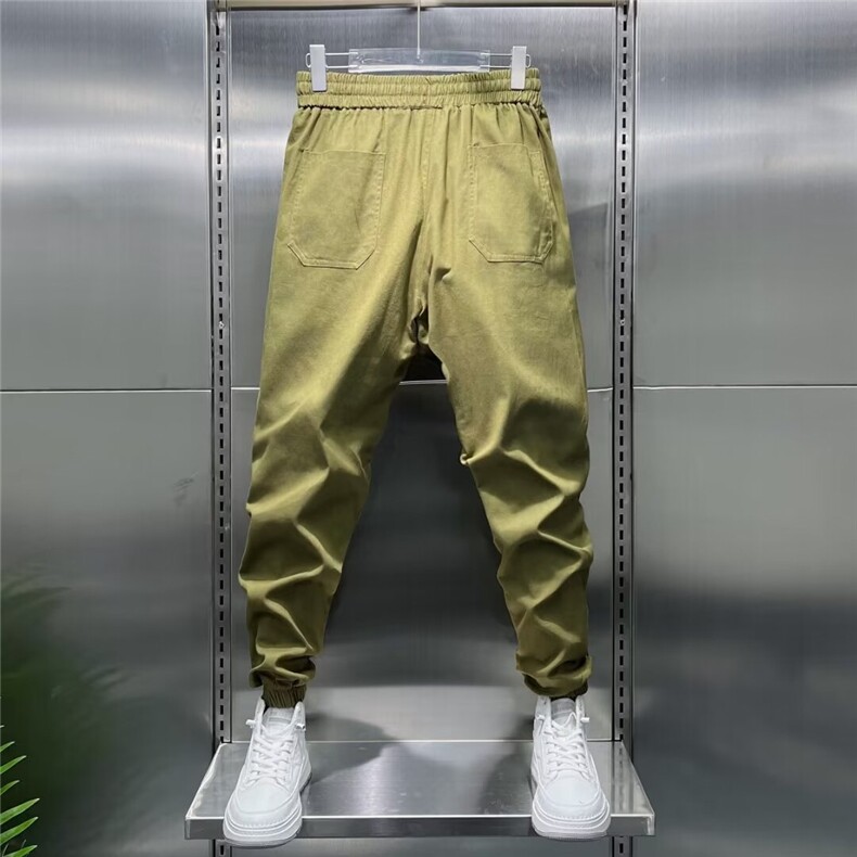夏季男士潮流弹力休闲裤薄款小脚修身哈伦裤时尚透气棉布新款男裤,男装休闲裤,星座601-2